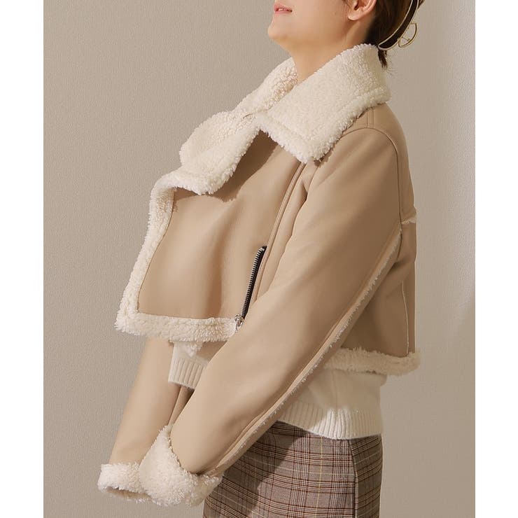 襟 ボア切り替え レザー調 | レースレディース  | 詳細画像13 