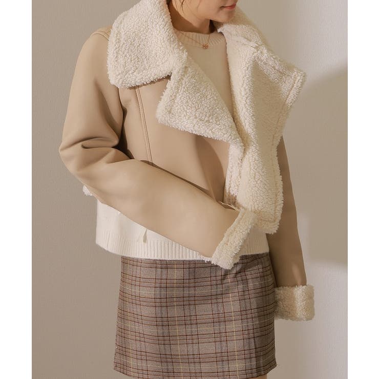 襟 ボア切り替え レザー調 | レースレディース  | 詳細画像14 