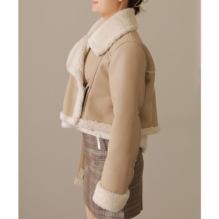 襟 ボア切り替え レザー調 | レースレディース  | 詳細画像15 