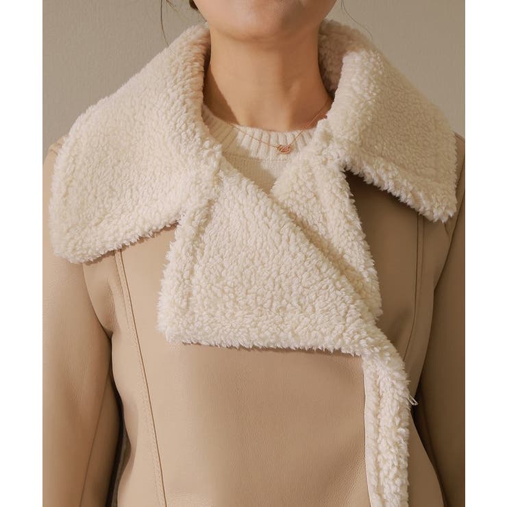 襟 ボア切り替え レザー調 | レースレディース  | 詳細画像17 