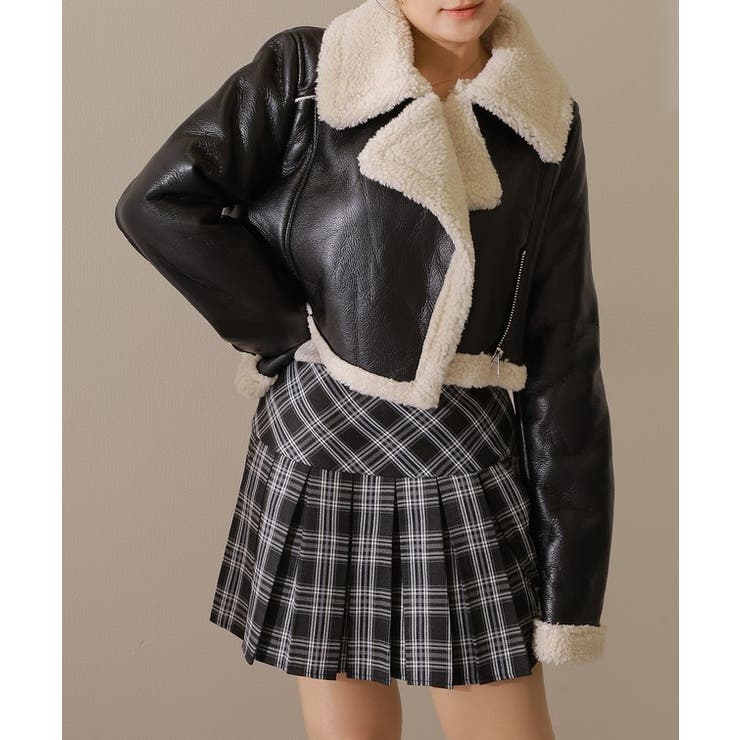 襟 ボア切り替え レザー調 | レースレディース  | 詳細画像5 