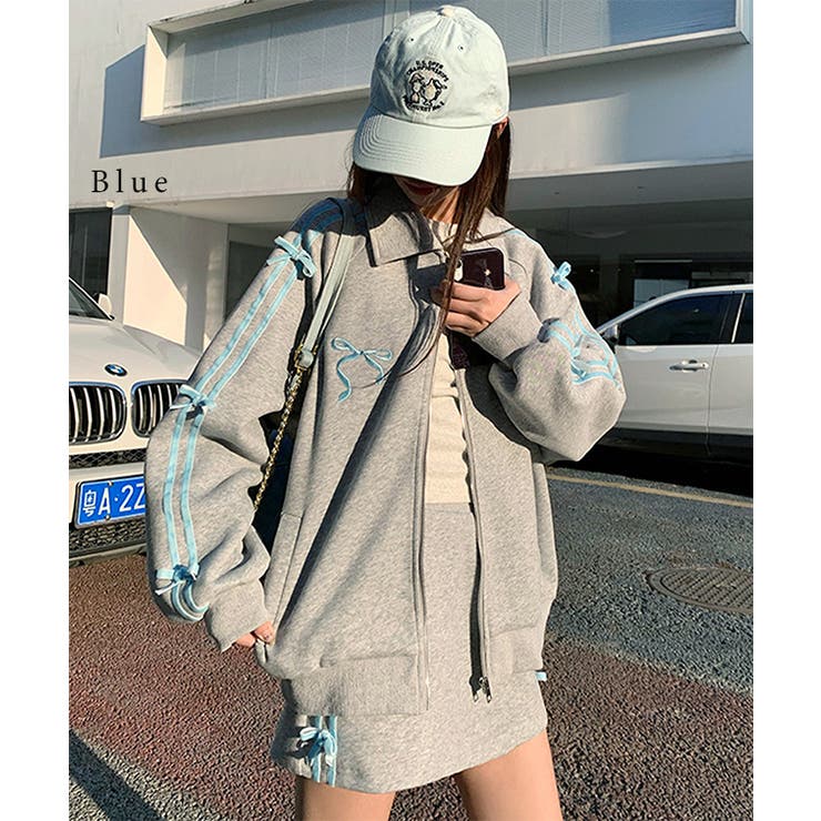 リボン付き ライン ジップアップ | レースレディース  | 詳細画像3 