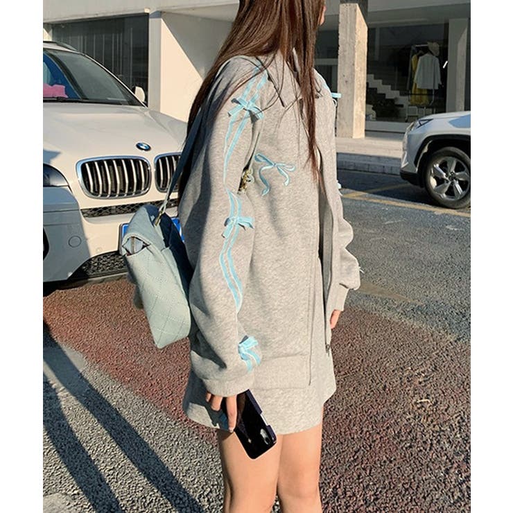 リボン付き ライン ジップアップ | レースレディース  | 詳細画像4 