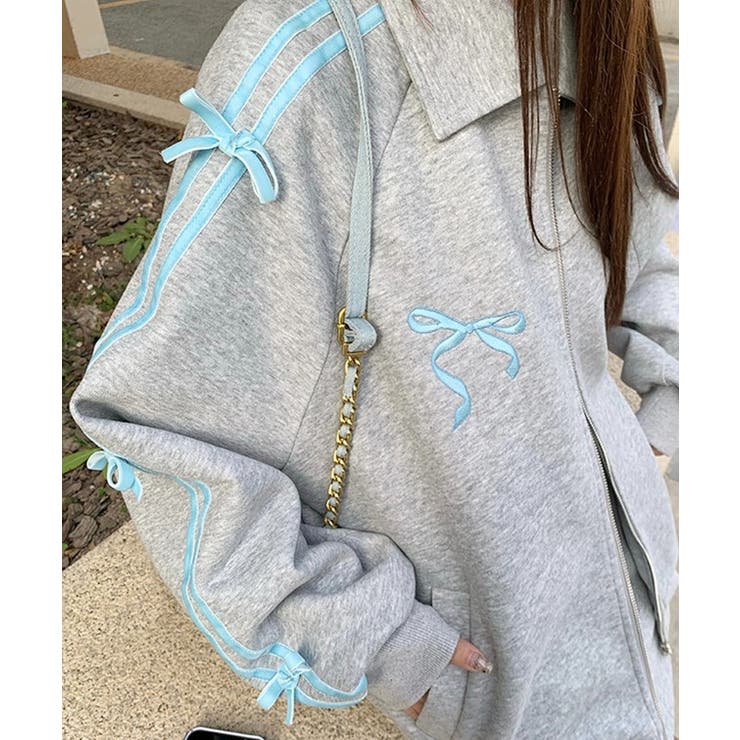 リボン付き ライン ジップアップ | レースレディース  | 詳細画像5 