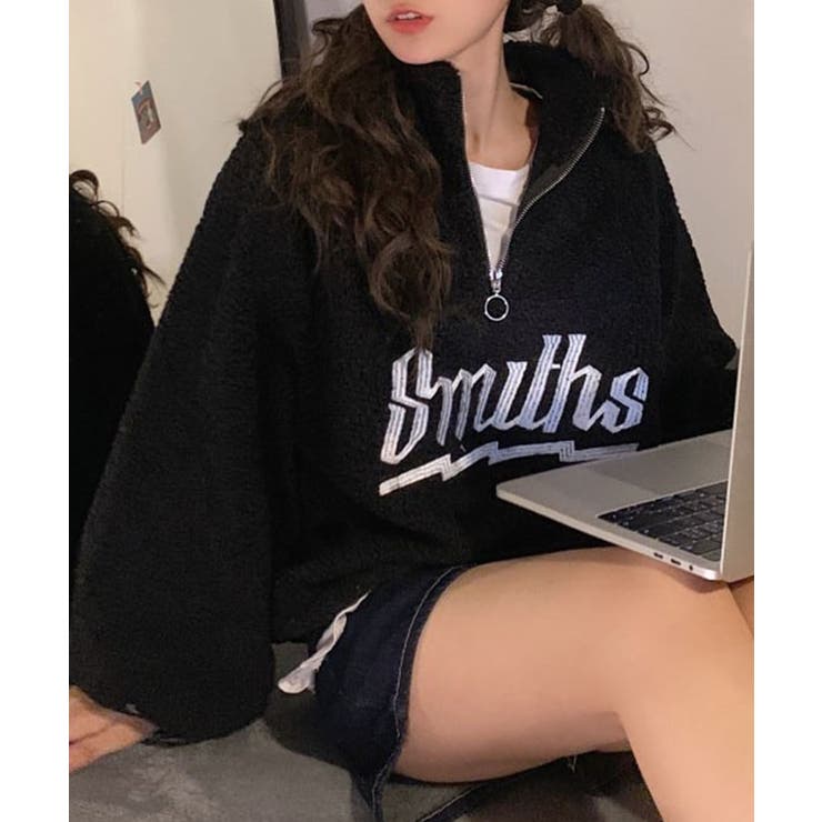 ハーフジップ 配色 ロゴ | レースレディース  | 詳細画像6 