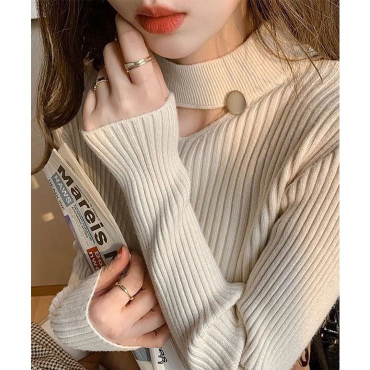 ボタン付き カットアウト リブ | レースレディース  | 詳細画像9 