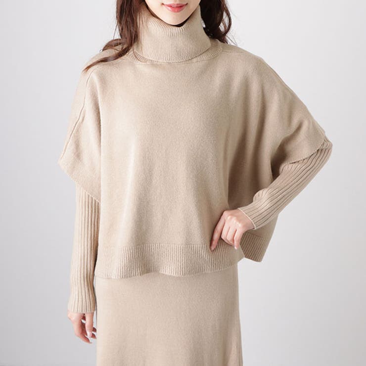 【2点セット】 クルーネック ニットワンピース&プルオーバー | レースレディース  | 詳細画像1 