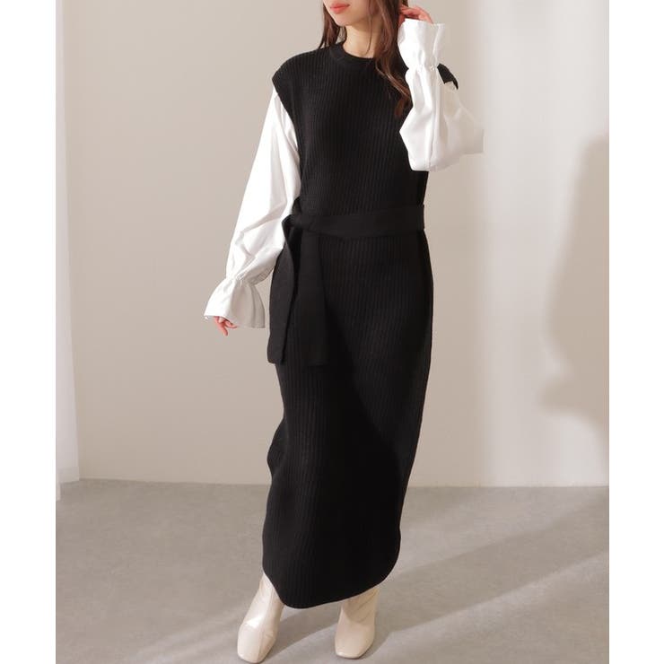 ベルト付き キャンディ袖 ドッキング | レースレディース  | 詳細画像4 