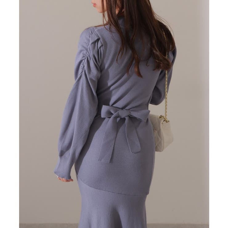 プチハイネック ギャザー袖 マーメイド | レースレディース  | 詳細画像10 