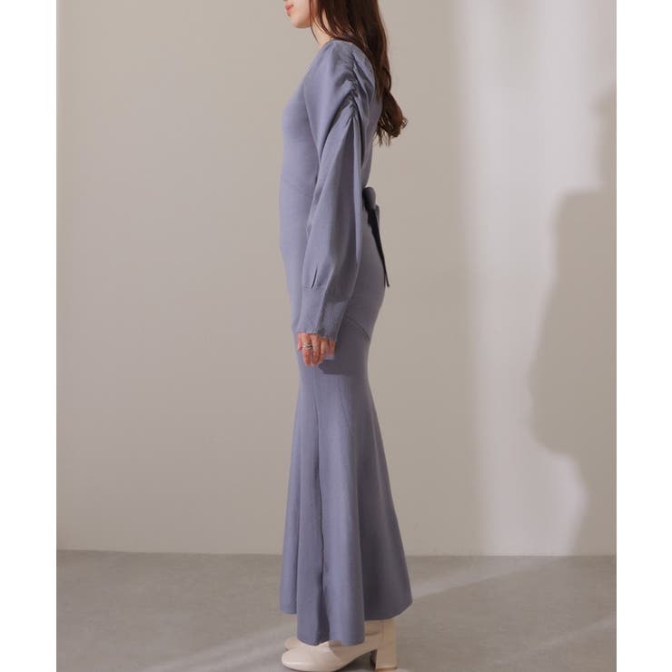 プチハイネック ギャザー袖 マーメイド | レースレディース  | 詳細画像11 