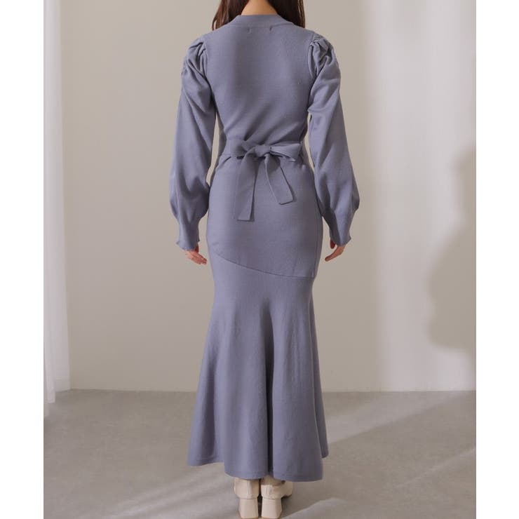 プチハイネック ギャザー袖 マーメイド | レースレディース  | 詳細画像12 