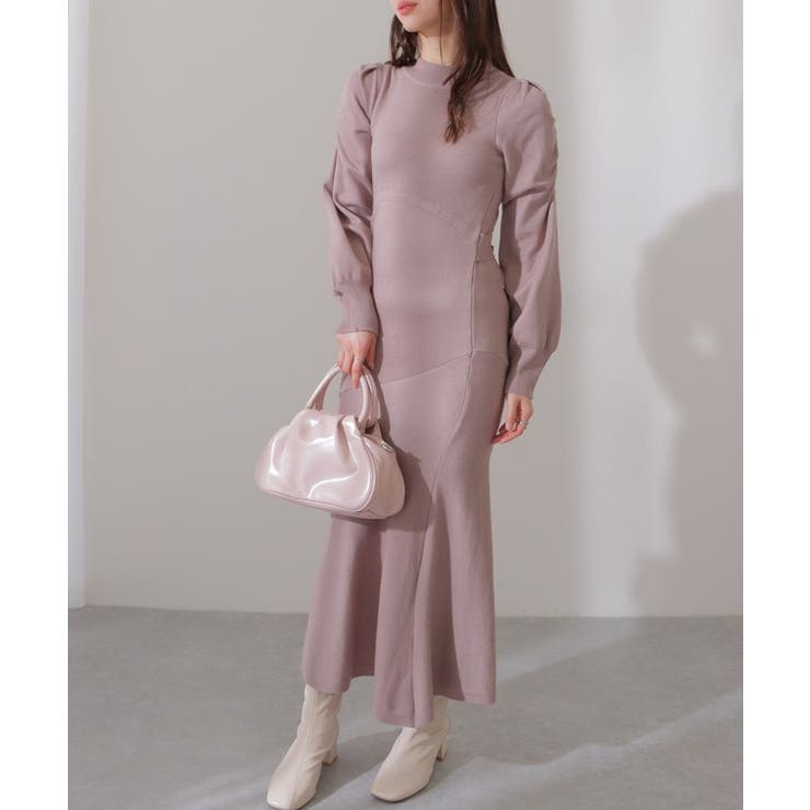 プチハイネック ギャザー袖 マーメイド | レースレディース  | 詳細画像15 