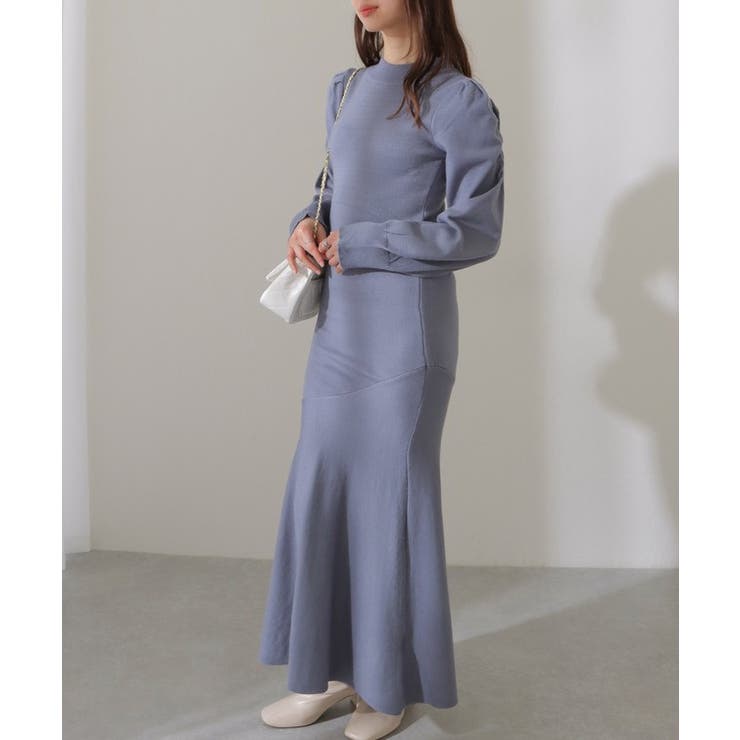 プチハイネック ギャザー袖 マーメイド | レースレディース  | 詳細画像9 