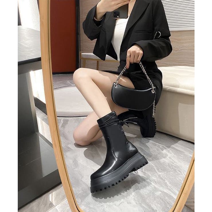 レザー調 バック レースアップ | レースレディース  | 詳細画像3 