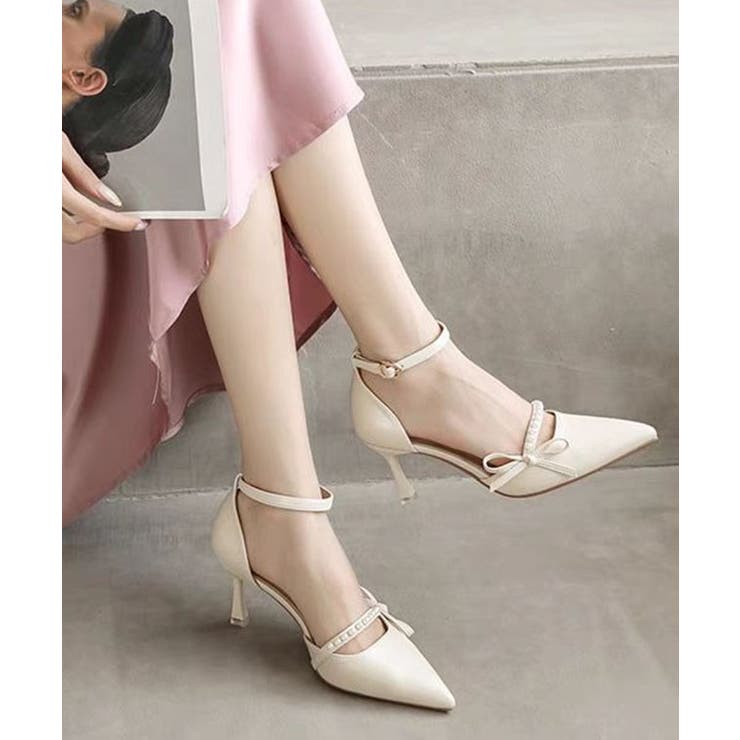 レザー調 ポインテッド パールライン | レースレディース  | 詳細画像3 