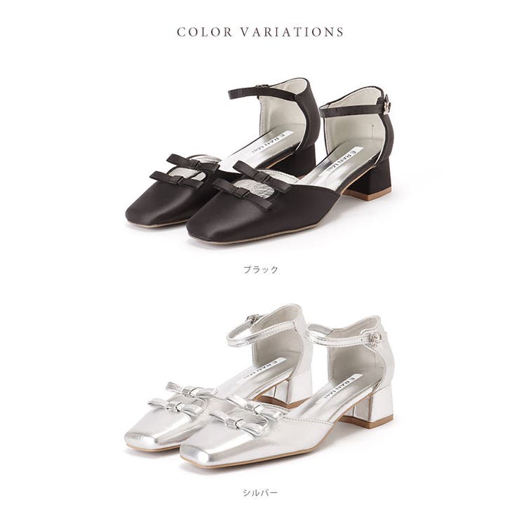 スクエアトゥ ダブル リボン | レースレディース  | 詳細画像2 