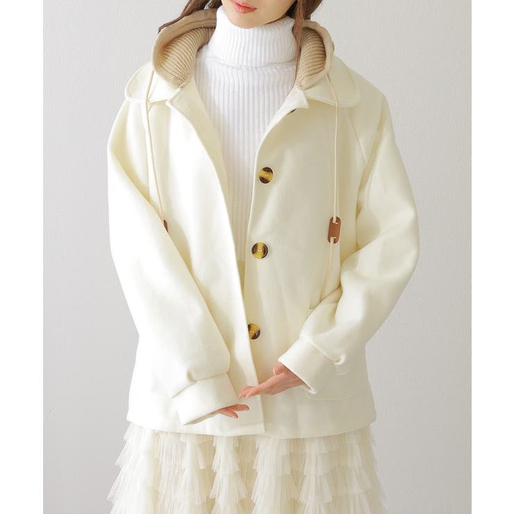 異素材 ウールライク フード付き | レースレディース  | 詳細画像10 