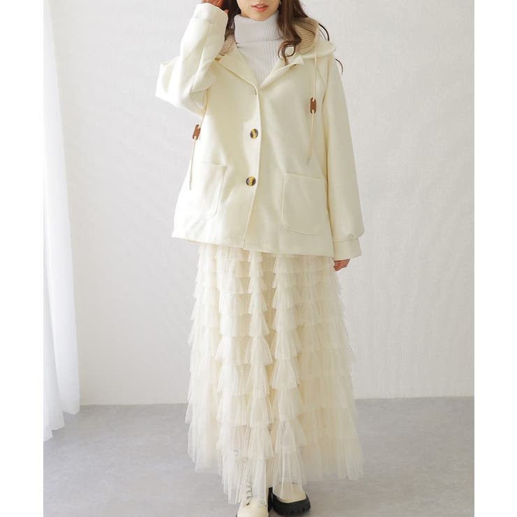 異素材 ウールライク フード付き | レースレディース  | 詳細画像11 