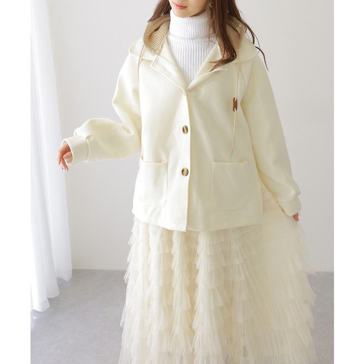 異素材 ウールライク フード付き | レースレディース  | 詳細画像12 