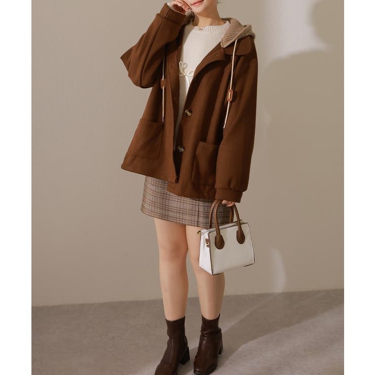 異素材 ウールライク フード付き | レースレディース  | 詳細画像5 