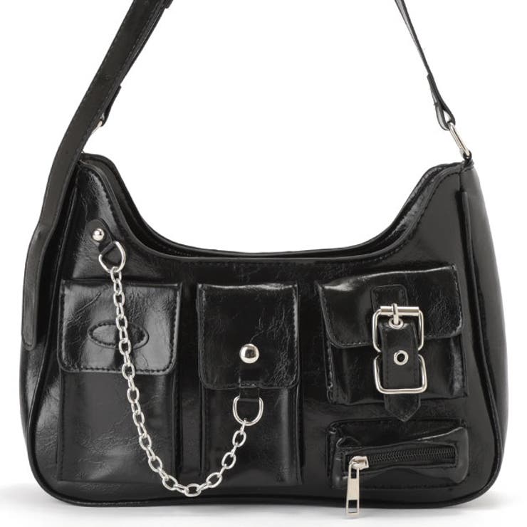 ポケット付き チェーン レザー調 | レースレディース  | 詳細画像1 