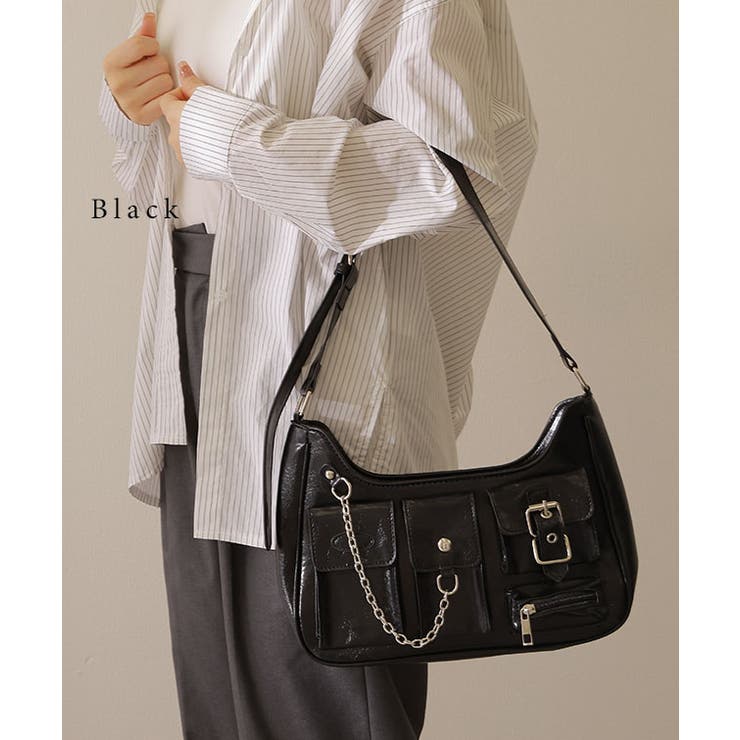 ポケット付き チェーン レザー調 | レースレディース  | 詳細画像2 