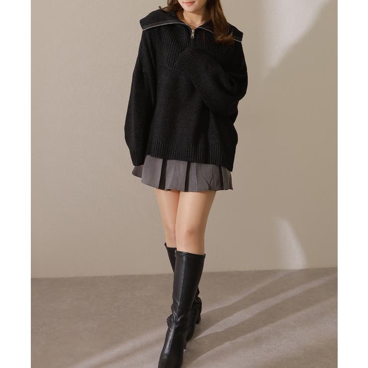 ミックスカラー ハーフジップ 長袖 | レースレディース  | 詳細画像4 