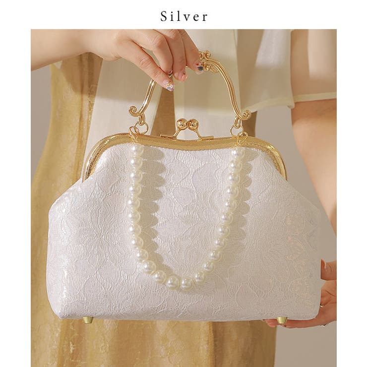 3WAYレース がま口 パーティー[品番：LCLW0008304]｜レースレディース