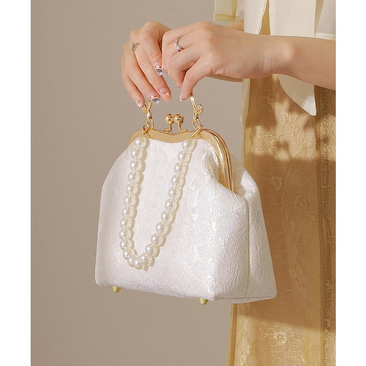 3WAYレース がま口 パーティー[品番：LCLW0008304]｜レースレディース