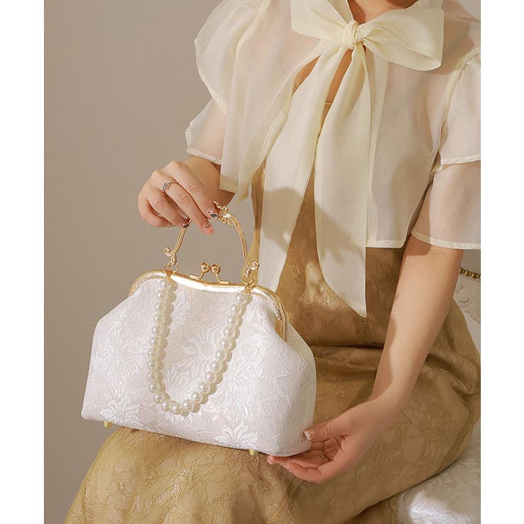 3WAYレース がま口 パーティー[品番：LCLW0008304]｜レースレディース