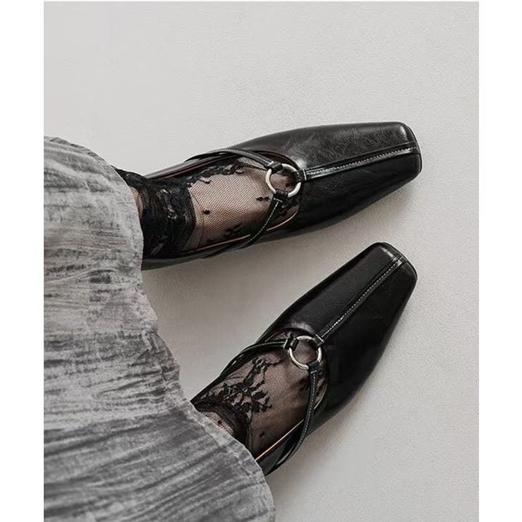 レザー調 スクエアトゥ ストラップ | レースレディース  | 詳細画像7 