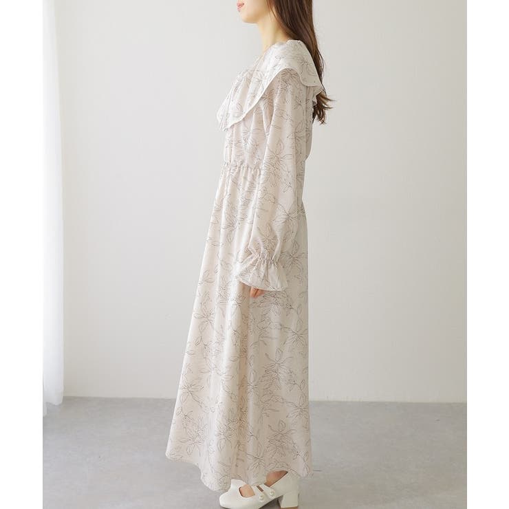 ボタニカル柄 ビッグカラー キャンディ袖 | レースレディース  | 詳細画像13 