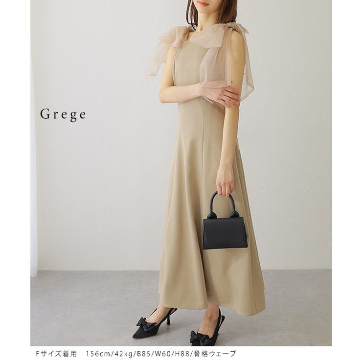 シアー リボン付き ノースリーブ | レースレディース  | 詳細画像7 