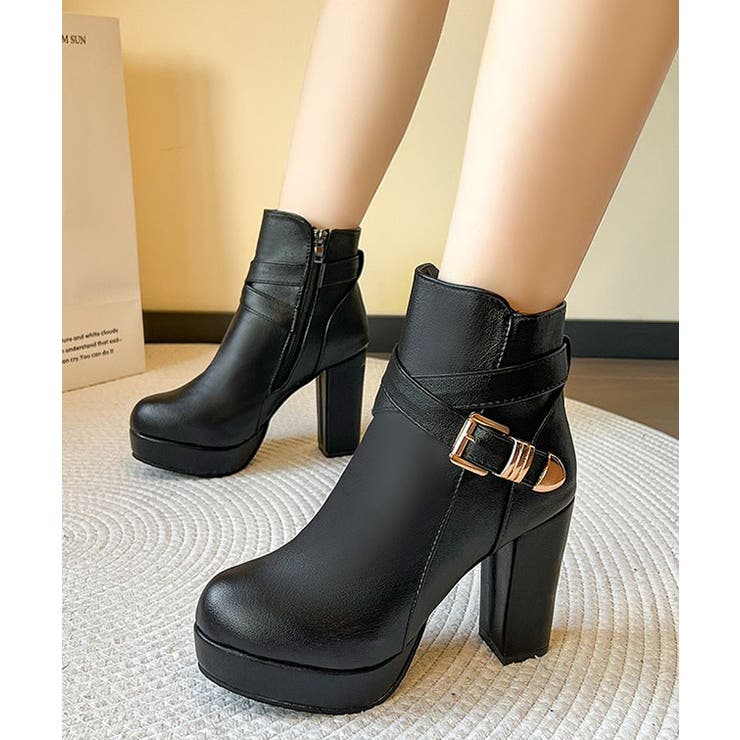 レザー調 クロスベルト プラットフォーム | レースレディース  | 詳細画像4 