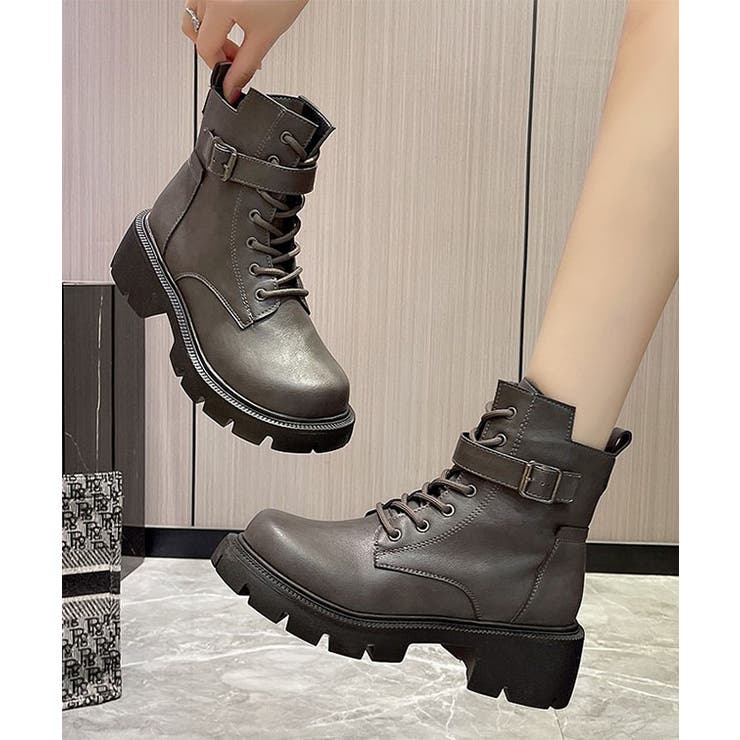 レザー調 ベルト付き レースアップ | レースレディース  | 詳細画像12 