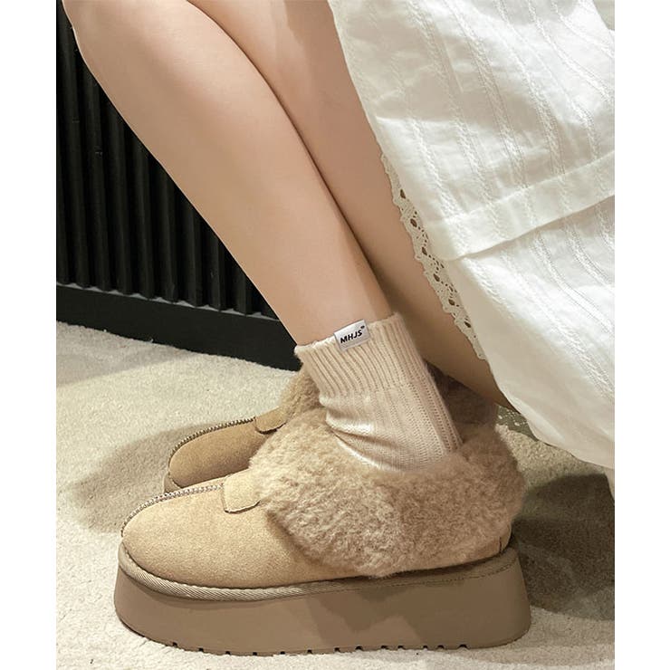 スエード調 厚底 ムートン | レースレディース  | 詳細画像11 