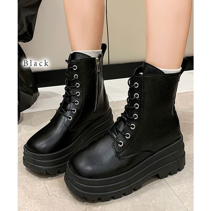 レザー調 超厚底 3段 | レースレディース  | 詳細画像2 