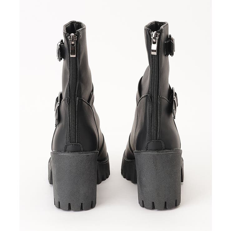 レザー調 ダブルベルト トラックソール | レースレディース  | 詳細画像16 