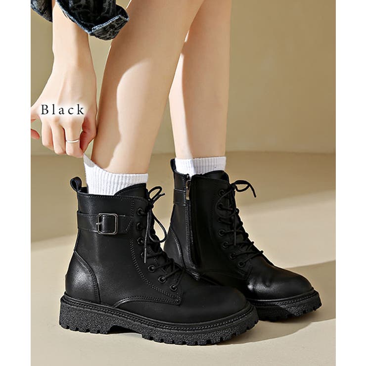 レザー調 ベルト付き トラックソール | レースレディース  | 詳細画像2 