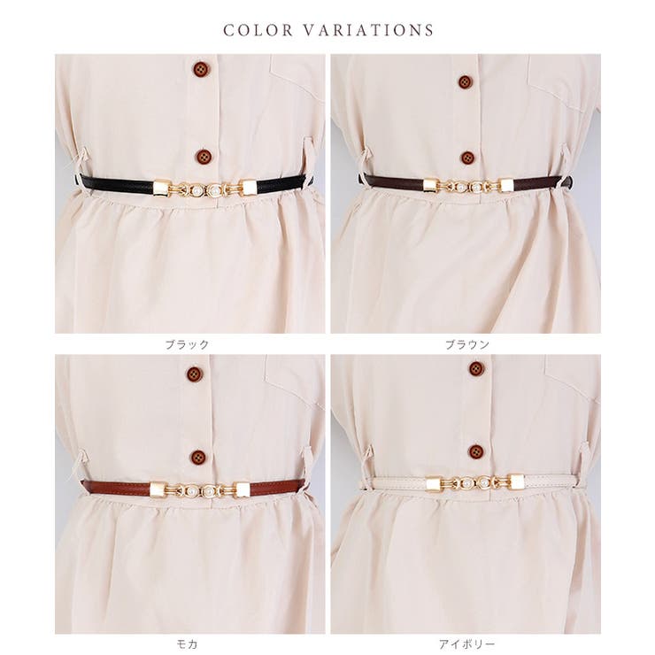 レザー調 パール バックル | レースレディース  | 詳細画像2 