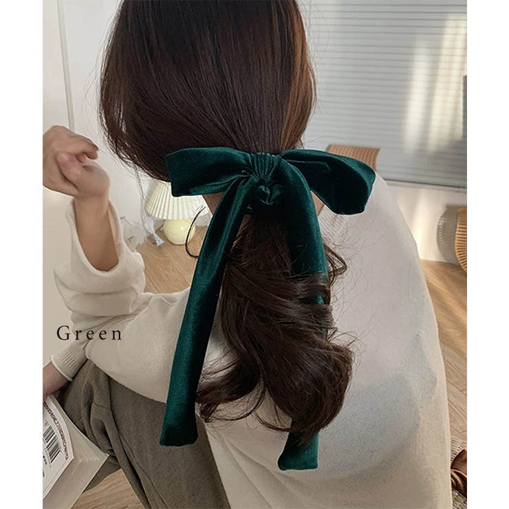 ベロア調 ロング リボン | レースレディース  | 詳細画像7 