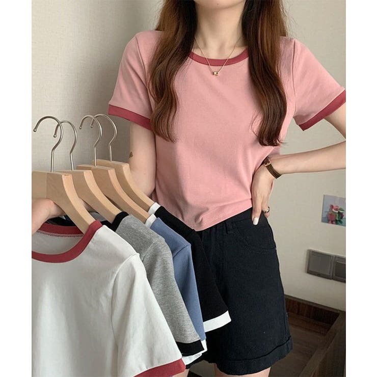 配色 クロップド丈 クルーネック | レースレディース  | 詳細画像14 