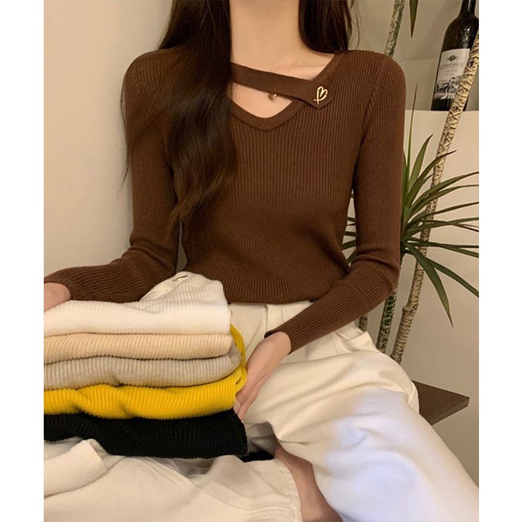 ハート モチーフ付き Vネック | レースレディース  | 詳細画像14 