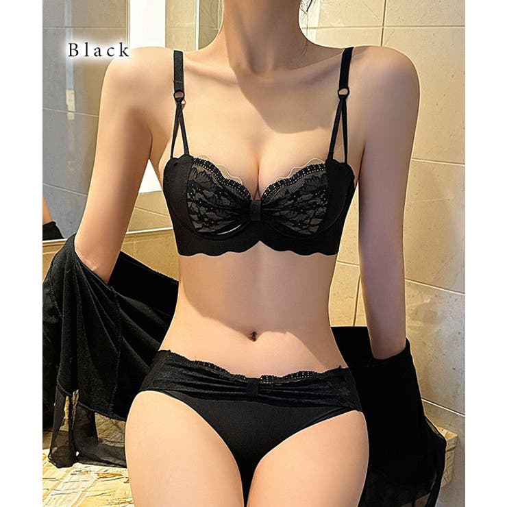 【2点セット】レース ギャザー ノンワイヤー | レースレディース  | 詳細画像8 