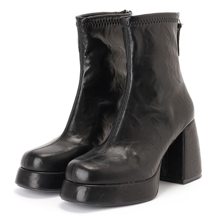 レザー調 スクエアトゥ プラットフォーム | レースレディース  | 詳細画像1 