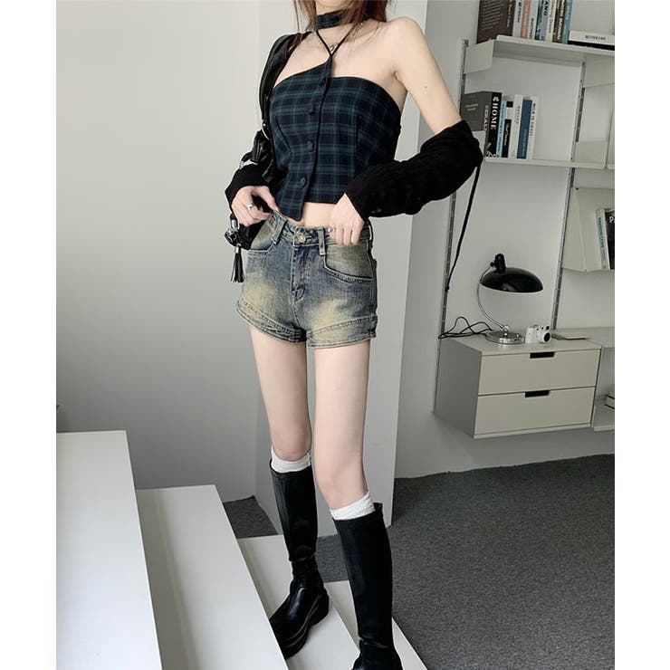 ユーズド風 ハイウエスト デニム | レースレディース  | 詳細画像10 