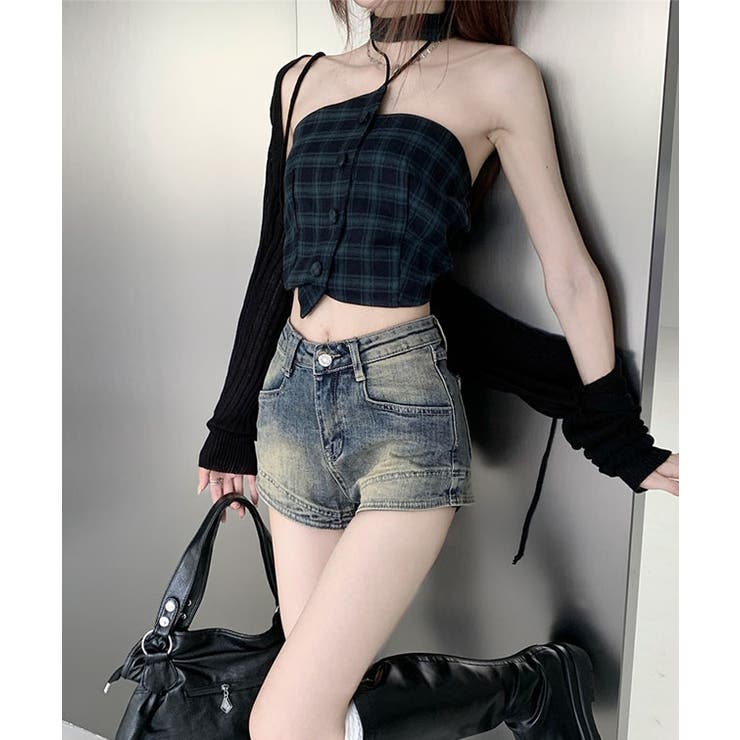 ユーズド風 ハイウエスト デニム | レースレディース  | 詳細画像11 