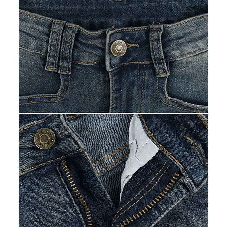 ユーズド風 ハイウエスト デニム | レースレディース  | 詳細画像13 