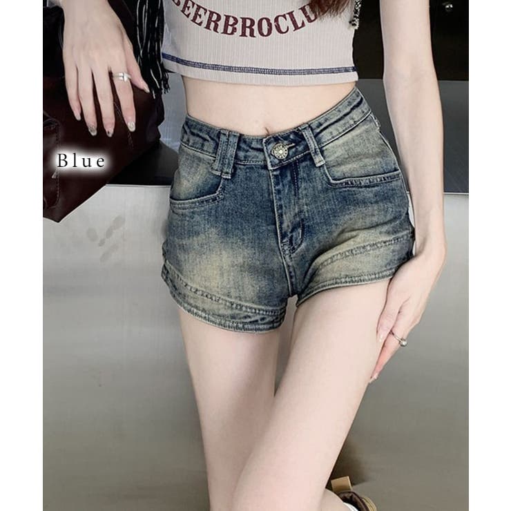 ユーズド風 ハイウエスト デニム | レースレディース  | 詳細画像2 