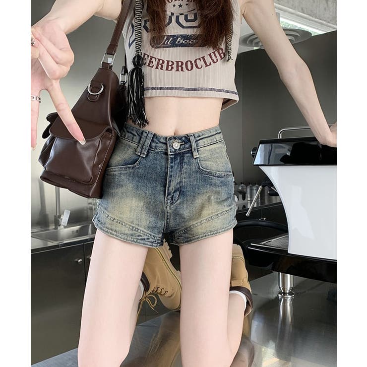 ユーズド風 ハイウエスト デニム | レースレディース  | 詳細画像3 